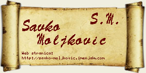 Savko Moljković vizit kartica